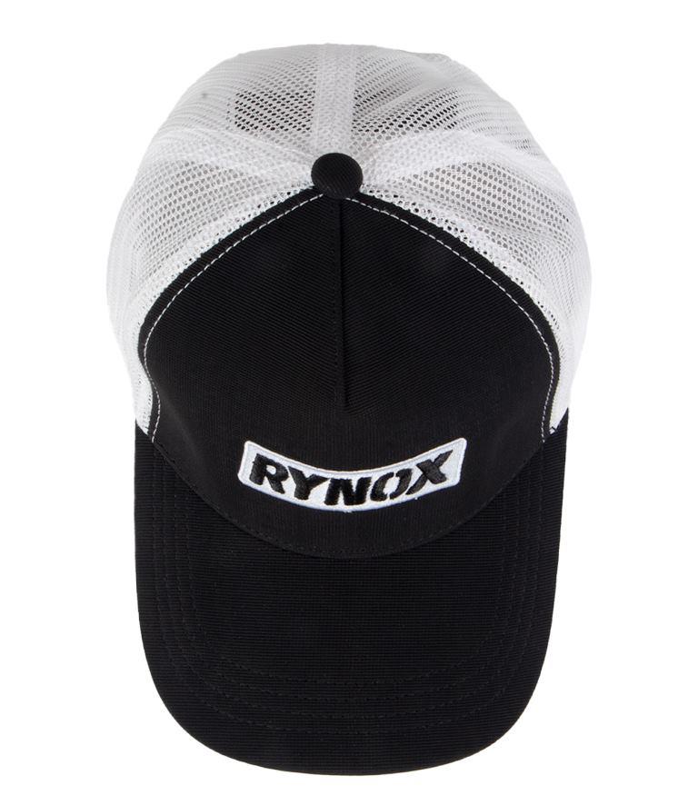 Rynox Wordmark Trucker Cap - Black White Mesh