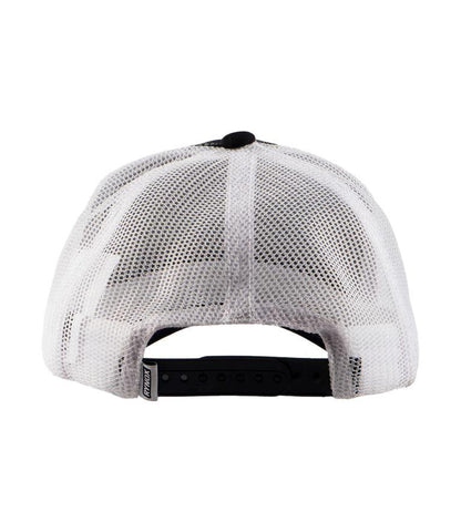 Rynox Wordmark Trucker Cap - Black White Mesh