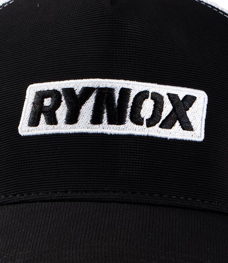 Rynox Wordmark Trucker Cap - Black White Mesh