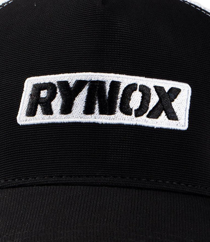 Rynox Wordmark Trucker Cap - Black White Mesh