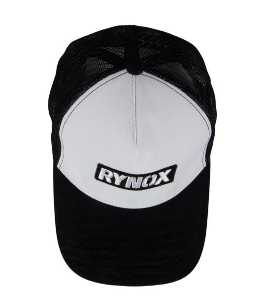 Rynox Wordmark Trucker Cap - White Black Mesh
