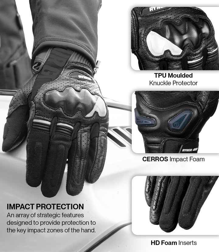 Rynox AIR GT 2 Riding Gloves - All Black