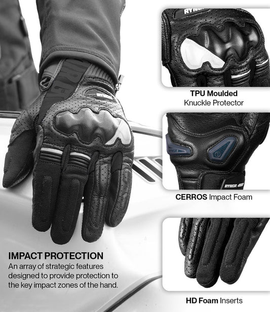 Rynox AIR GT 2 Riding Gloves - All Black