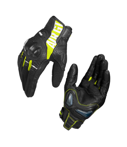 Rynox AIR GT 2 Riding Gloves - BlackHi-Viz Green