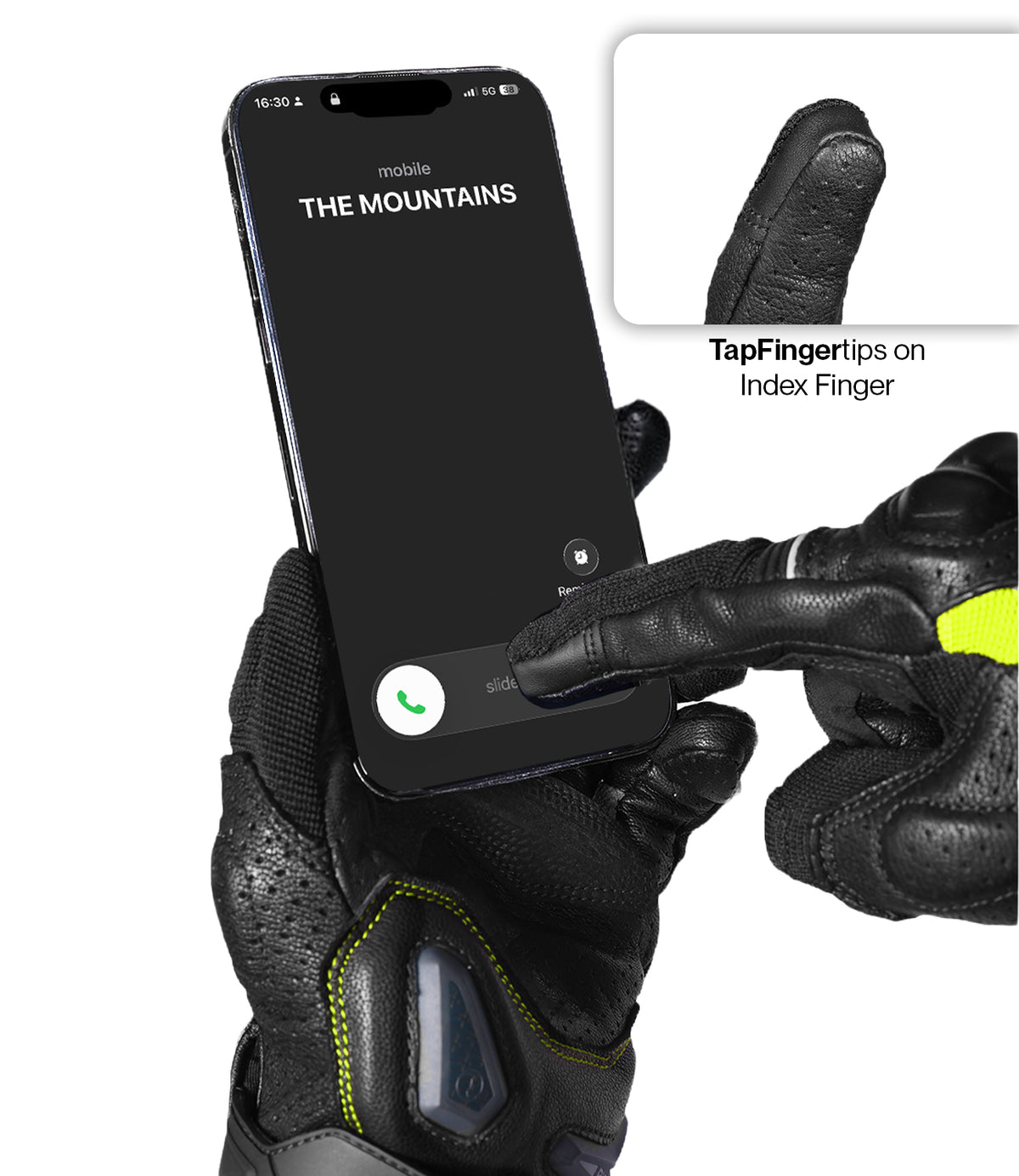 Rynox AIR GT 2 Riding Gloves - Black/Hi-Viz Green