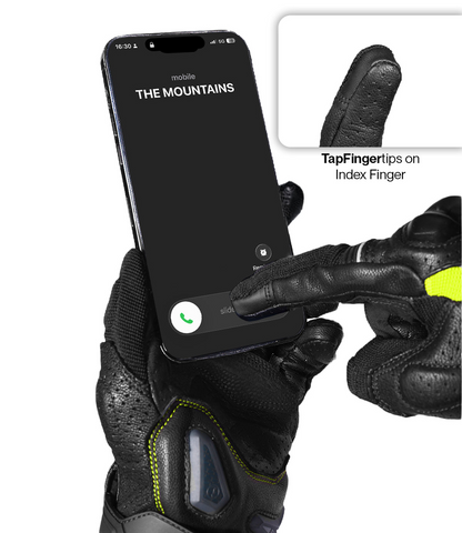Rynox AIR GT 2 Riding Gloves - Black/Hi-Viz Green