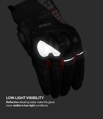 Rynox AIR GT 2 Riding Gloves - Black/Red