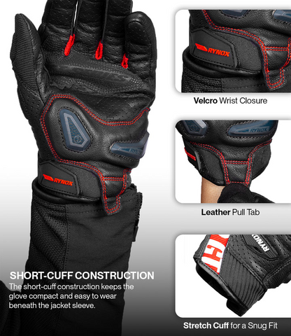 Rynox AIR GT 2 Riding Gloves - Black/Red