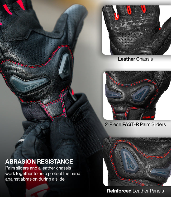 Rynox AIR GT 2 Riding Gloves - Black/Red