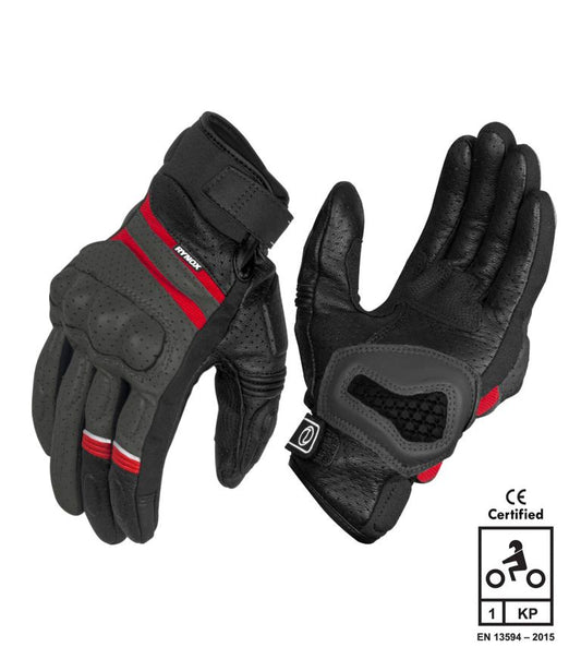 Rynox Air GT SP Glove - Grey Red - Riders Junction