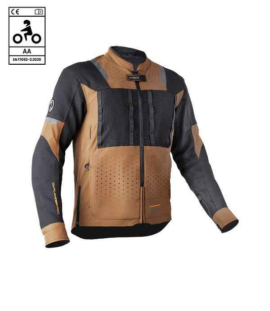 Rynox Outlander Pro Jacket – CE Certified Class AA (Black-Brown)