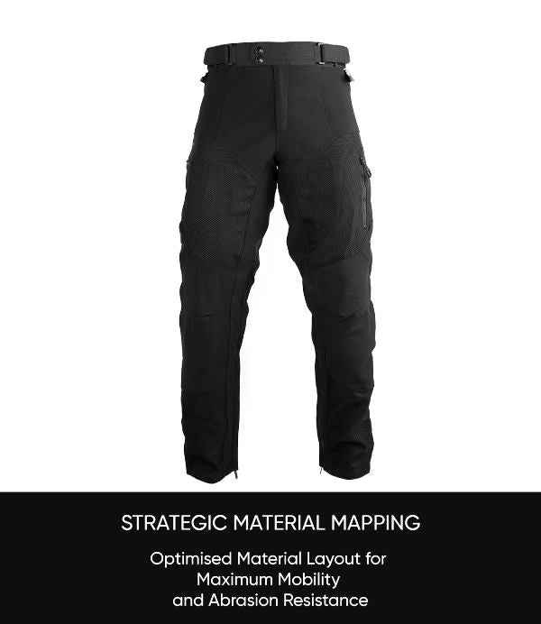 Rynox Outlander Pro Pants – CE Certified Class AA (All Black)