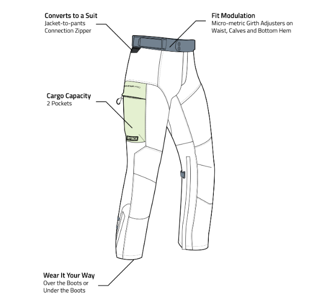 Rynox Outlander Pro Pants – CE Certified Class AA (All Black)