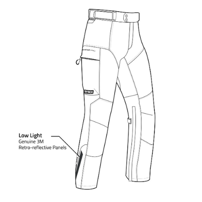Rynox Outlander Pro Pants – CE Certified Class AA (All Black)