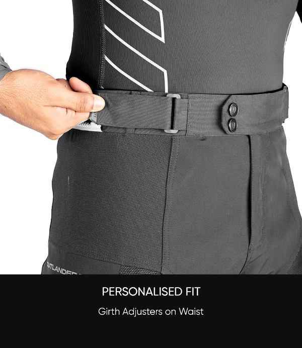 Rynox Outlander Pro Pants – CE Certified Class AA (All Black)