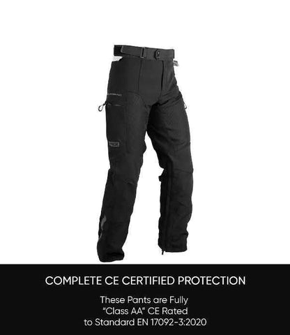 Rynox Outlander Pro Pants – CE Certified Class AA (All Black)