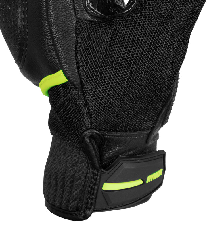 Rynox Tornado Pro 4 Gloves - Carbon Edition (Black Hi-Viz Green)