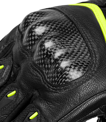 Rynox Tornado Pro 4 Gloves - Carbon Edition (Black Hi-Viz Green)