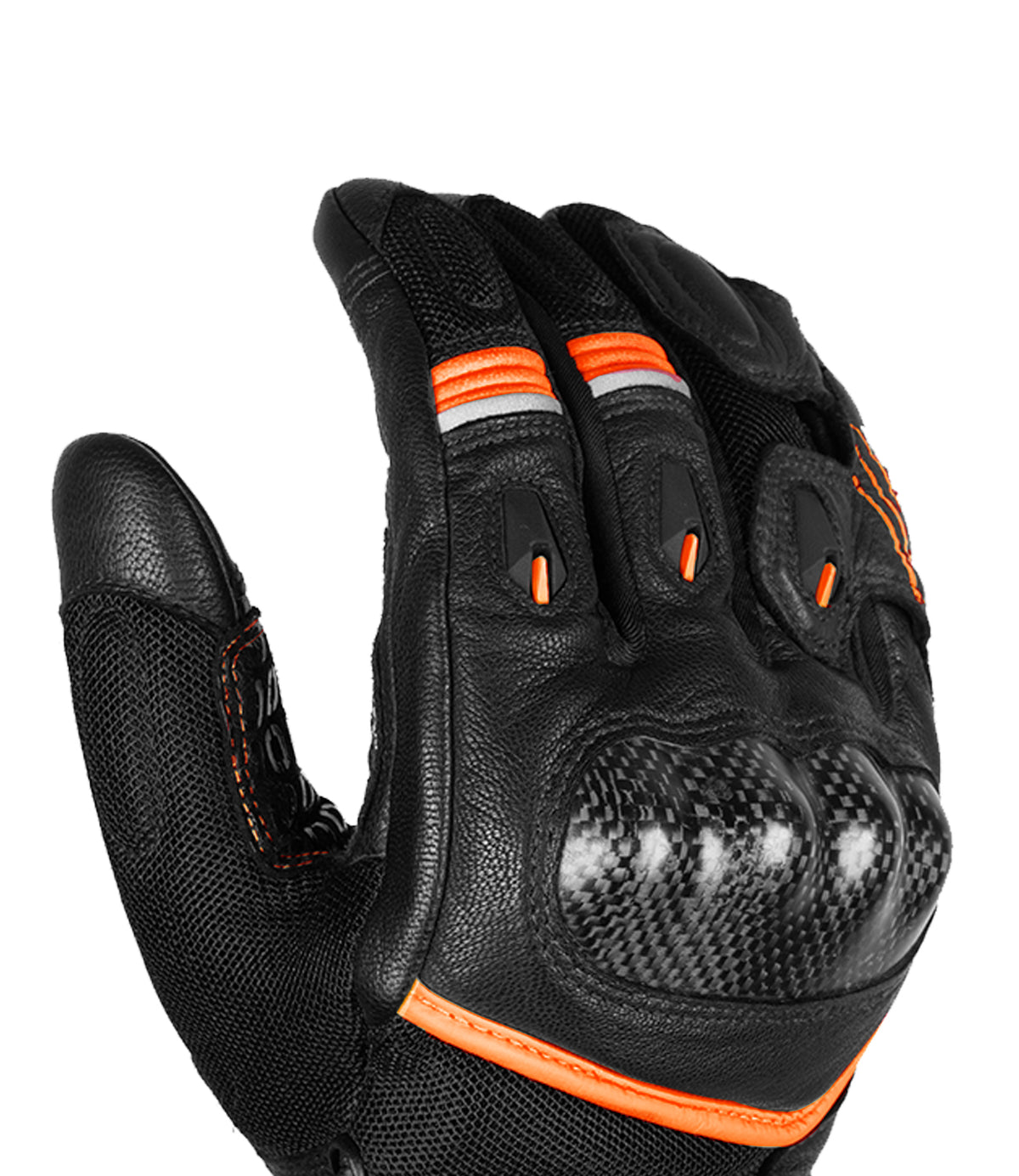 Rynox Tornado Pro 4 Gloves - Carbon Edition (Black/Orange)