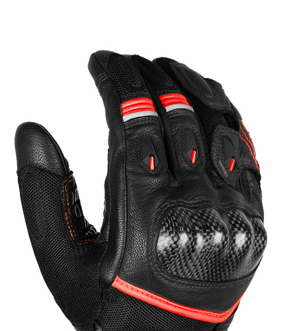 Rynox Tornado Pro 4 Gloves - Carbon Edition (Black Red)
