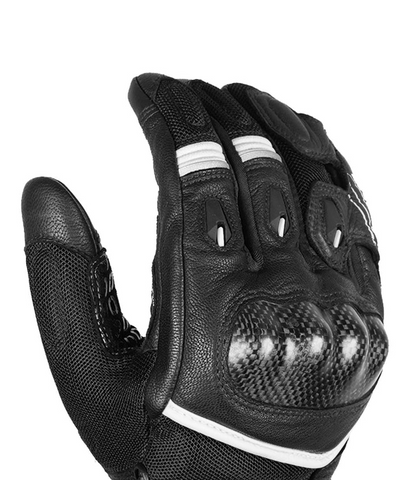 Rynox Tornado Pro 4 Gloves - Carbon Edition (Black White)