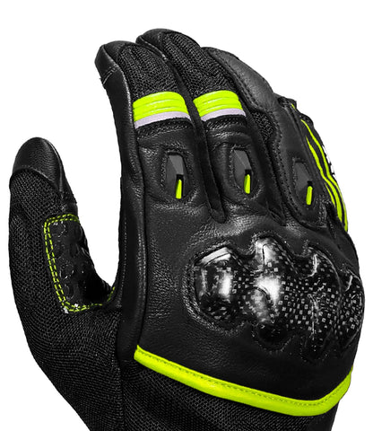 Rynox Tornado Pro 5 Gloves (Black/Hi-Viz Green)
