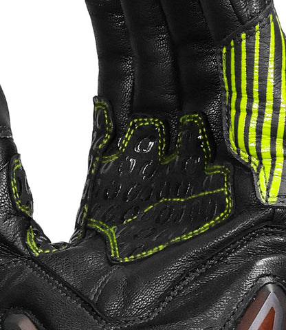 Rynox Tornado Pro 5 Gloves (Black/Hi-Viz Green)