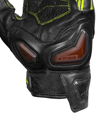 Rynox Tornado Pro 5 Gloves (Black/Hi-Viz Green)