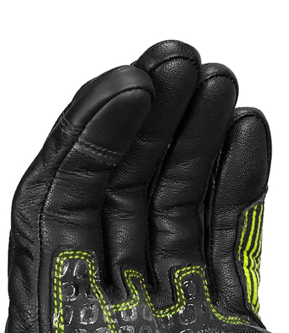 Rynox Tornado Pro 5 Gloves (Black/Hi-Viz Green)