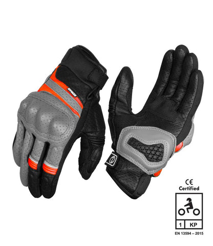 Rynox Air GT SP Glove - Grey Orange - Riders Junction