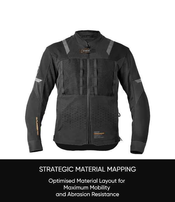 Rynox Outlander Pro Jacket – CE Certified Class AA (All Black)
