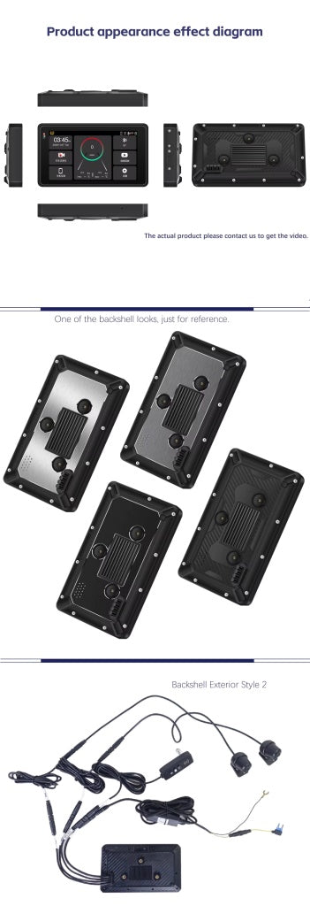 S2 Elite 5.5 inch Motorcycle Navigation Android Auto Carplay with GPS Camera and TPMS - Universal