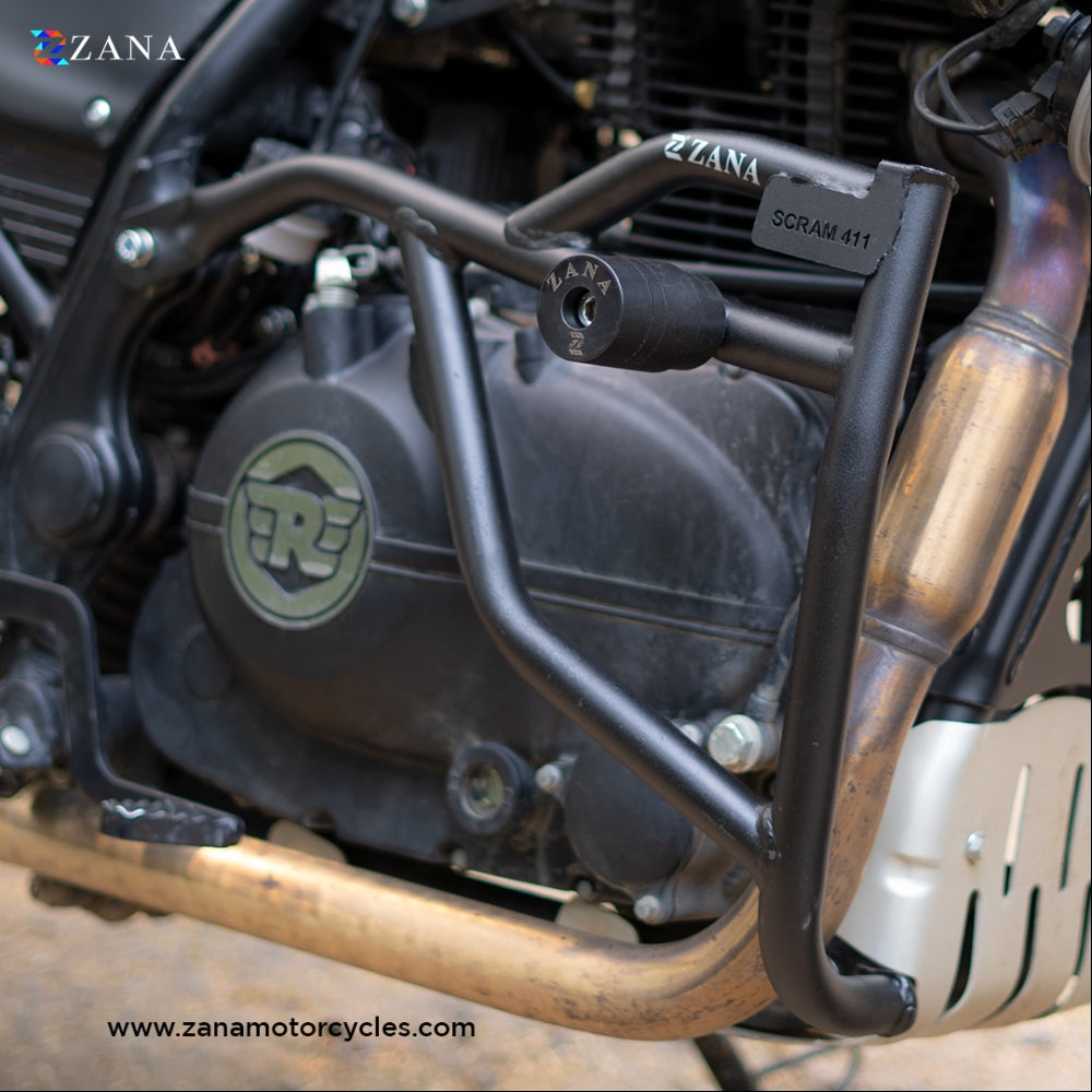 SCRAM 411 ENGINE FRAME WITH SLIDER BLACK