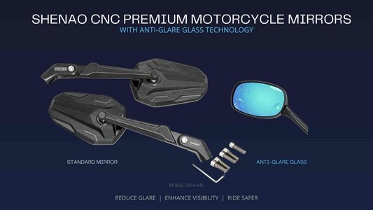 SHENAO Full-CNC 3D Textured Rearview Mirrors (with Blue Anti-Glare Optics) - 2004-546