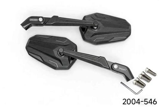 SHENAO Full-CNC 3D Textured Rearview Mirrors (with Blue Anti-Glare Optics) - 2004-546