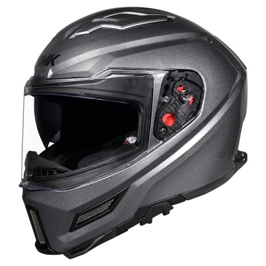 SMK-Agnar Solid Full Face Helmet-Anthracite GLDA 600