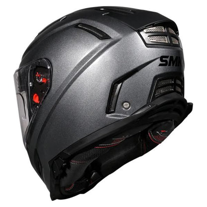 SMK-Agnar Solid Full Face Helmet-Anthracite GLDA 600