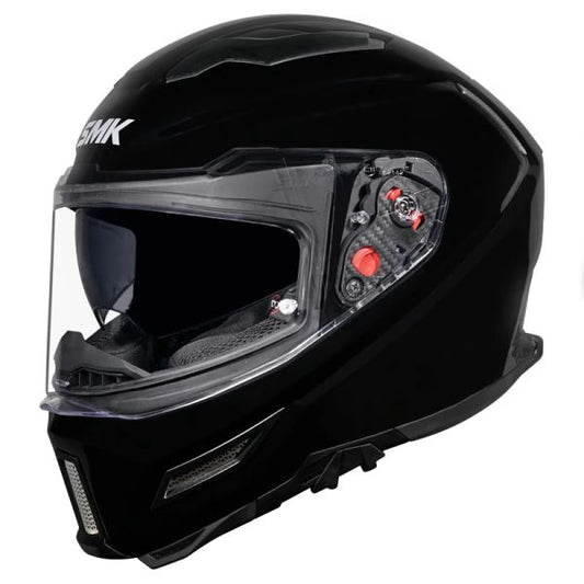 SMK-Agnar Solid Full Face Helmet-Black GL 200