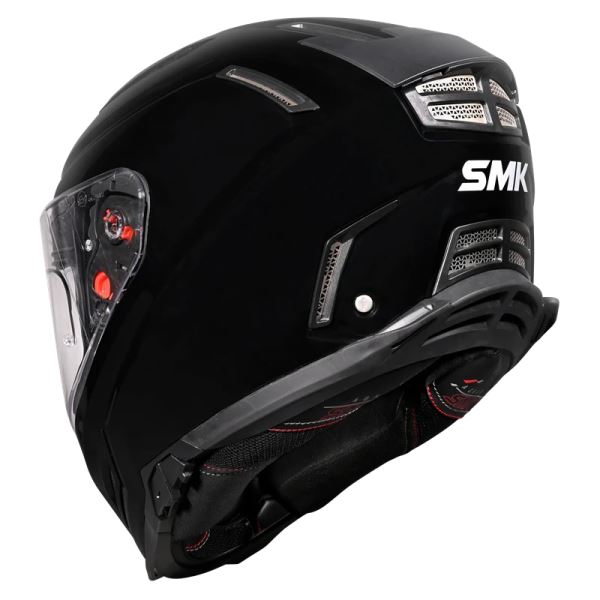 SMK-Agnar Solid Full Face Helmet-Black GL 200