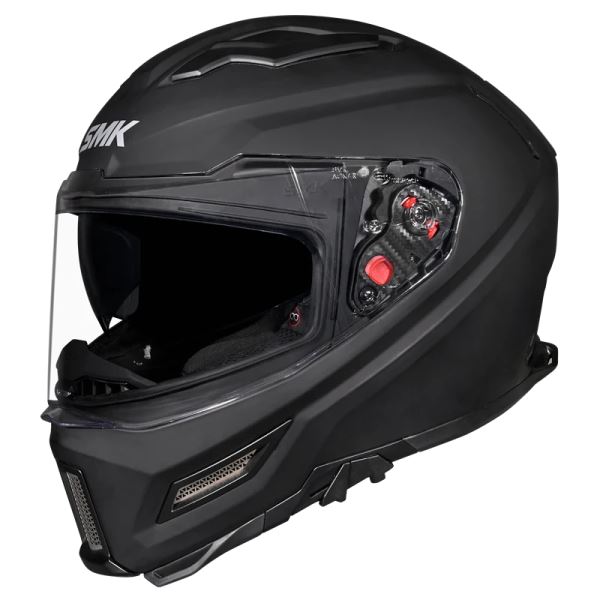 SMK-Agnar Solid Full Face Helmet-Black MA 200