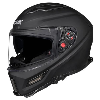 SMK-Agnar Solid Full Face Helmet-Black MA 200