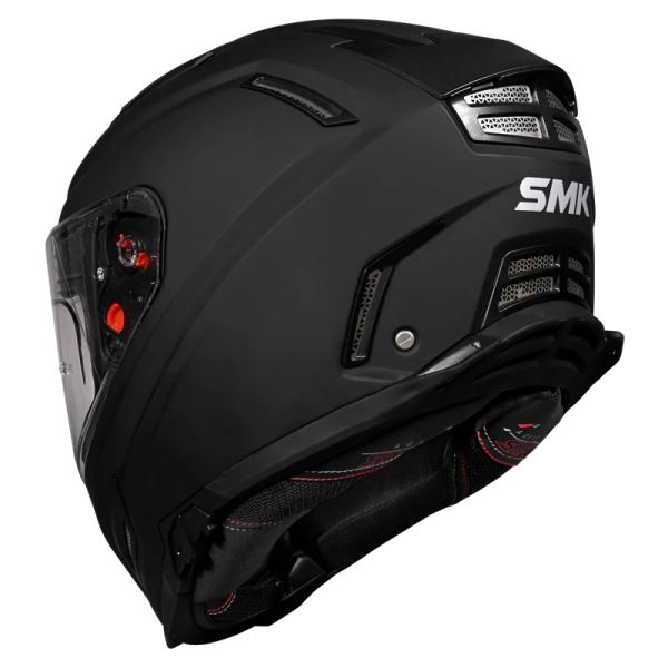 SMK-Agnar Solid Full Face Helmet-Black MA 200