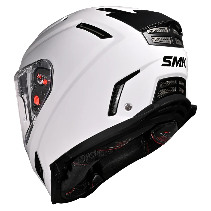 SMK-Agnar Solid Full Face Helmet-White GL 100