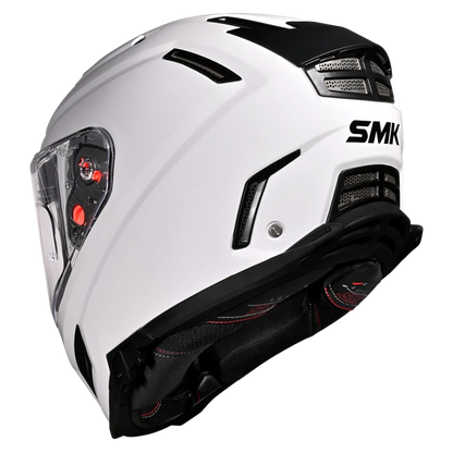 SMK-Agnar Solid Full Face Helmet-White GL 100