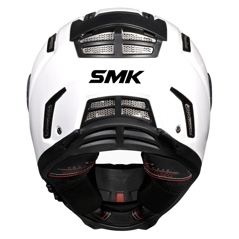 SMK-Agnar Solid Full Face Helmet-White GL 100