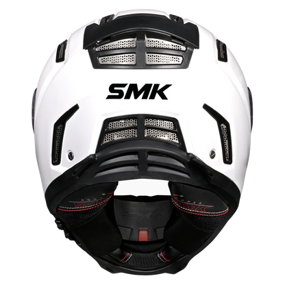 SMK-Agnar Solid Full Face Helmet-White GL 100