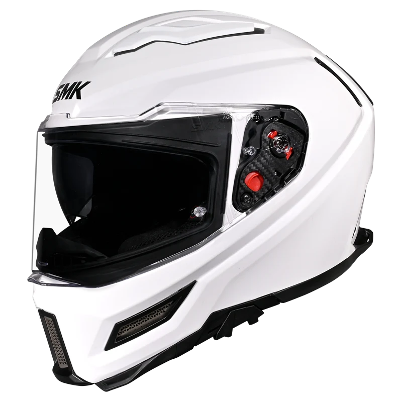 SMK-Agnar Solid Full Face Helmet-White GL 100
