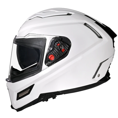 SMK-Agnar Solid Full Face Helmet-White GL 100