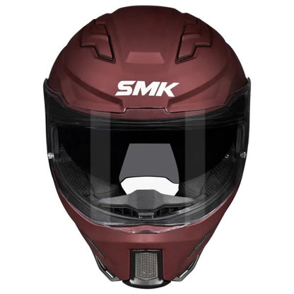 SMK-Agnar Solid Full Face Helmet-Wine Red MA 300