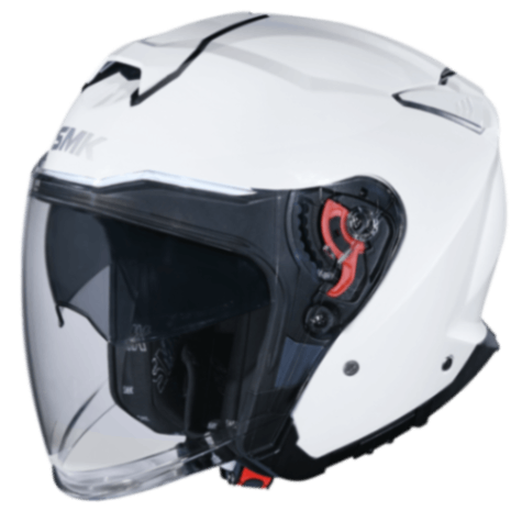 SMK GTJ Solid - Open Face Helmet -White GL 200